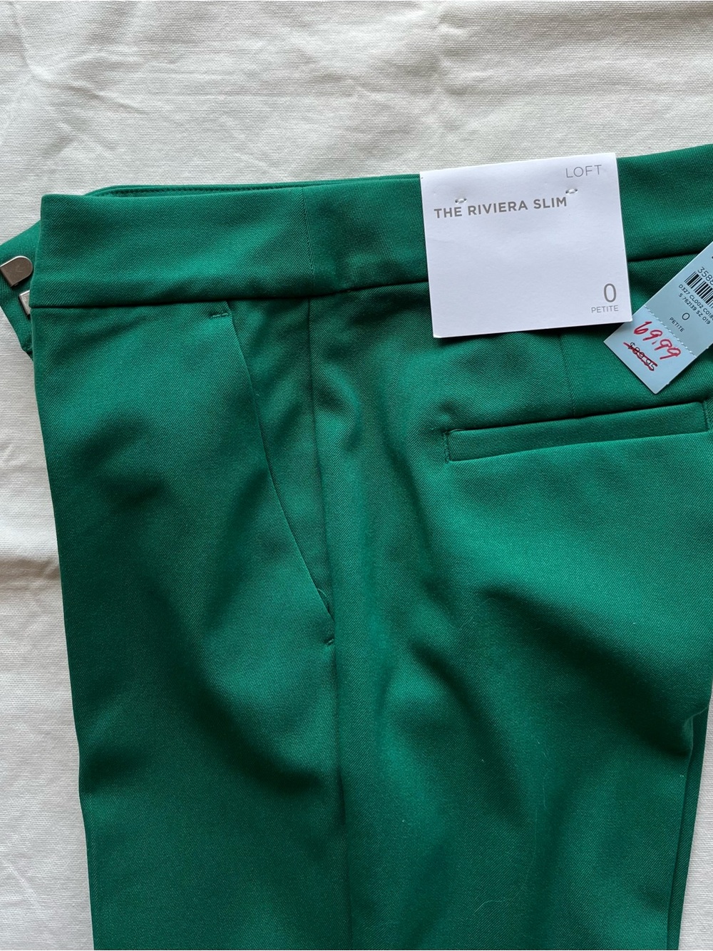 LOFT -The Rivera Slim Pant - Kelly Green - Picture 2 of 4